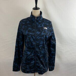 The North Face Full Zip Jacket Women's L Blue Black Pockets